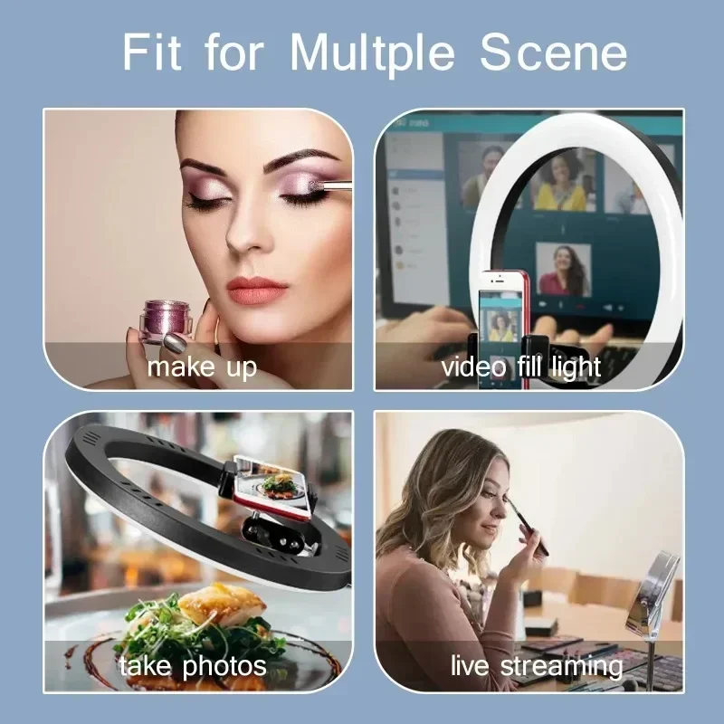 Holder For Universal Live Streaming Mobile Video Tripod Phone Ringlight LED Stand Phone Photo Photography Light Lamp Projector