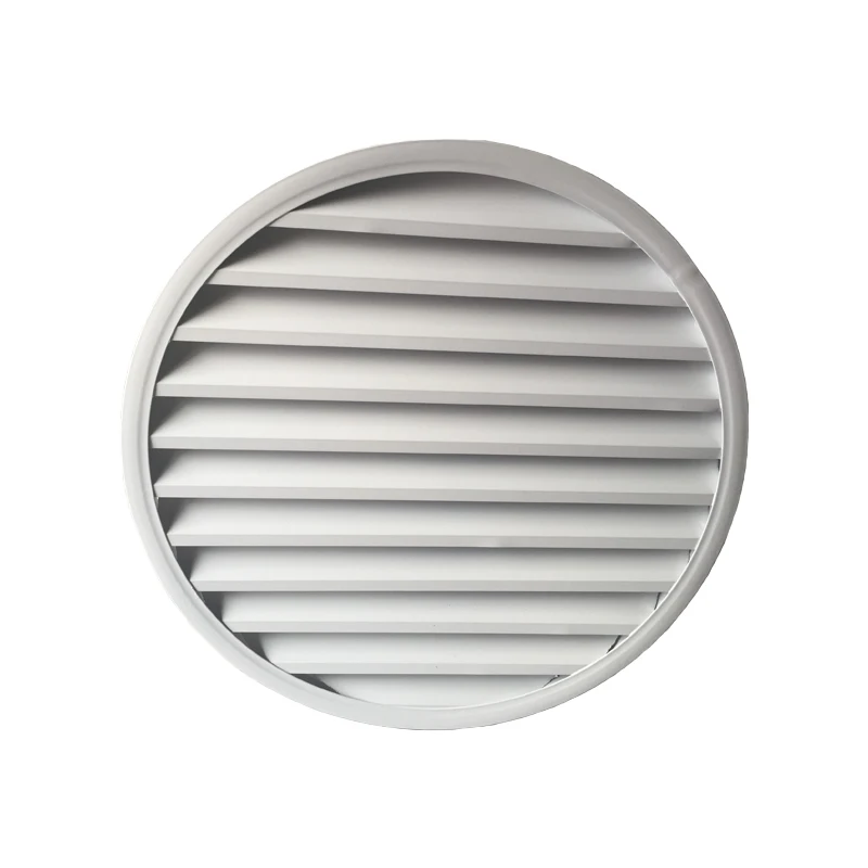 White round air vent grille aluminum rain proof louver circle ventilation ducting hose pipe cover diameter 200-450mm