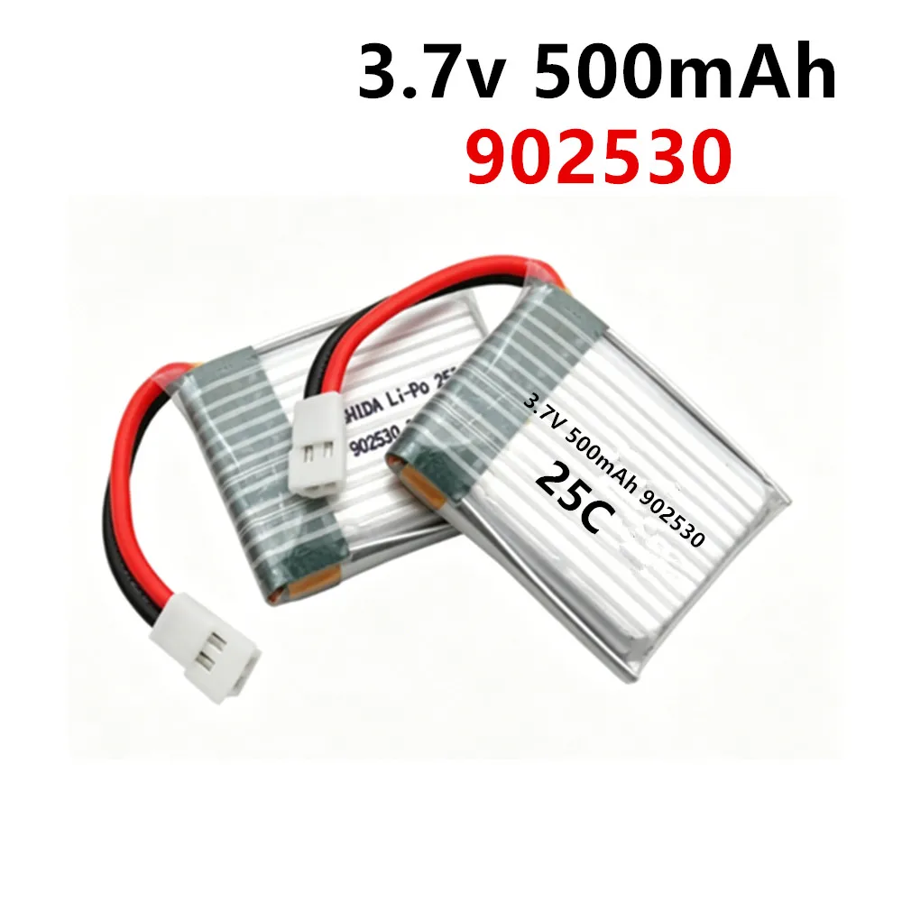 902530 500mAh 3.7V Lithium Battery 25C High Rate Lipo For Wltoys V931 F949 XK K123 6Ch RC Helicopter high quality lipo battery