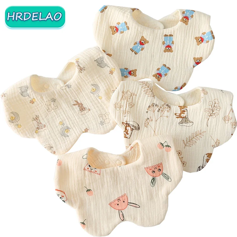 Baby Spullen Items Slabbetjes Katoen Bib 6 Laag Gaas Dier Bear Dinosaur Konijn Verstoorde Bib Bebe Accessoires Kleden Voor Kinderen gift