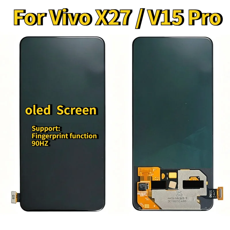 Фото 6,39-дюймовый сменный OLED LCD-дисплей в сборе для Vivo X27 LCD S1 Pro V1832A / V15 Pro 1818, сенсорный экран-дигитайзер