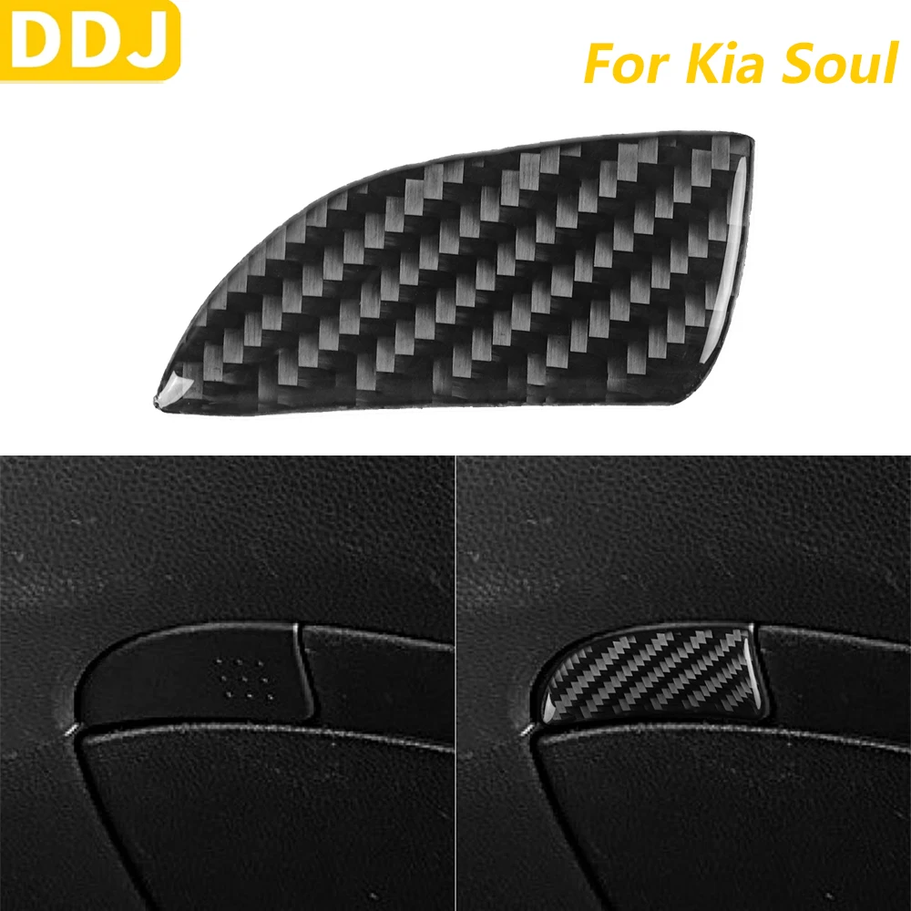 Für Kia Soul 2014-2019 Carbon Fiber Co-pilot Lagerung Box Schalter Panel Trim Abdeckung Auto Innen Zubehör dekoration Aufkleber