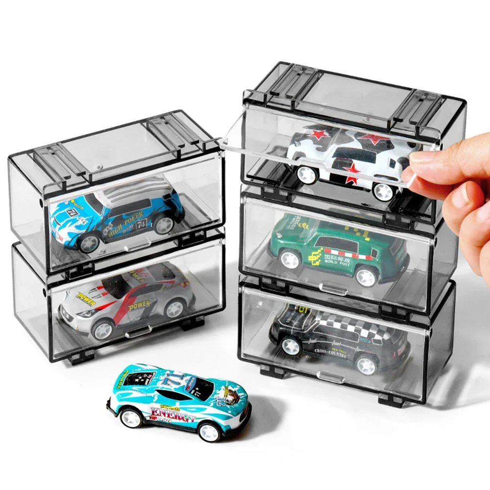 1:64 Creative Acrylic Car Display Box for Hot Wheel Car Model Toy Stackable Car Storage Boxes Transparent Cabinet Rack Dustproof