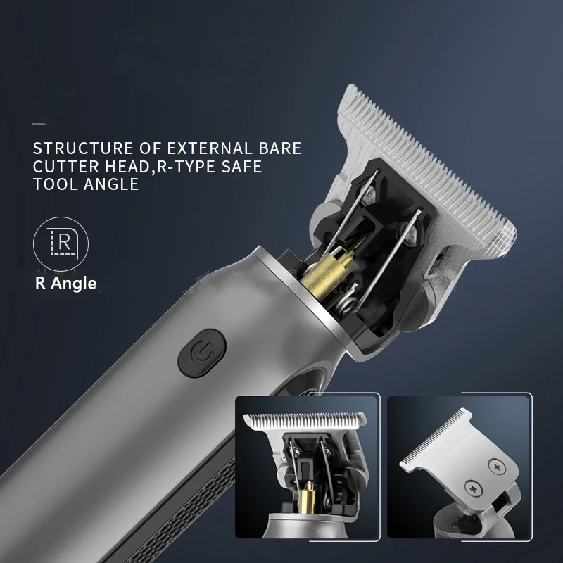 Kemei 1757 clippers men barba trimmer zero gapped t-lâmina máquina de corte de cabelo sem fio profissional barbeiro afiadores cortador