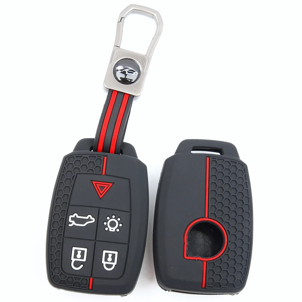 For Volvo S60 V60 S90 V90 XC40 XC60 XC90 Silicone Car Key Fob Cover Compact Wristlet Non Slip Precise Fit Full Coverage