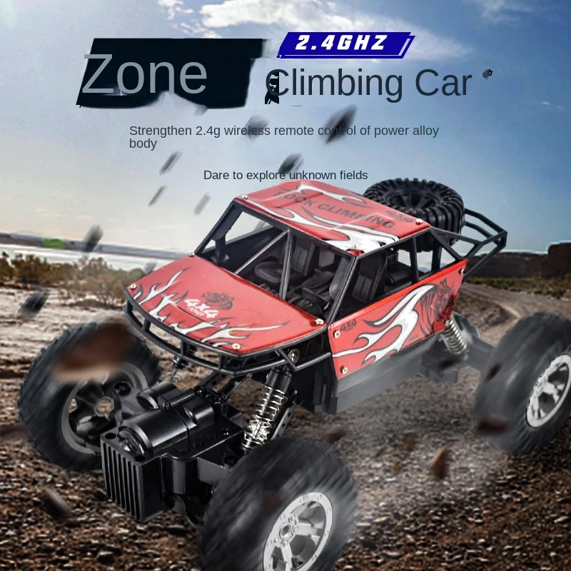 

Four Wheel Drive Remote-controlled Alloy Climbing Off-road Vehicle, Crash Resistant Charging, Children's Remote-controlled High-