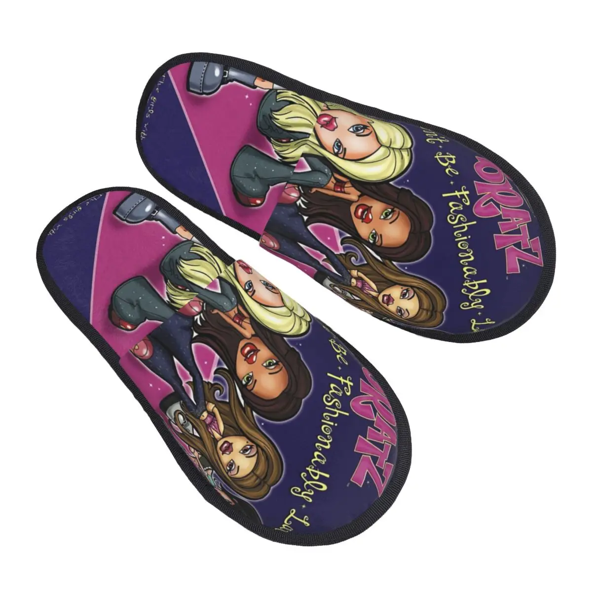 

Bratz Rock Angelz House Slippers Women Soft Memory Foam Cartoon Anime Movie Slip On Hotel Slipper Shoes