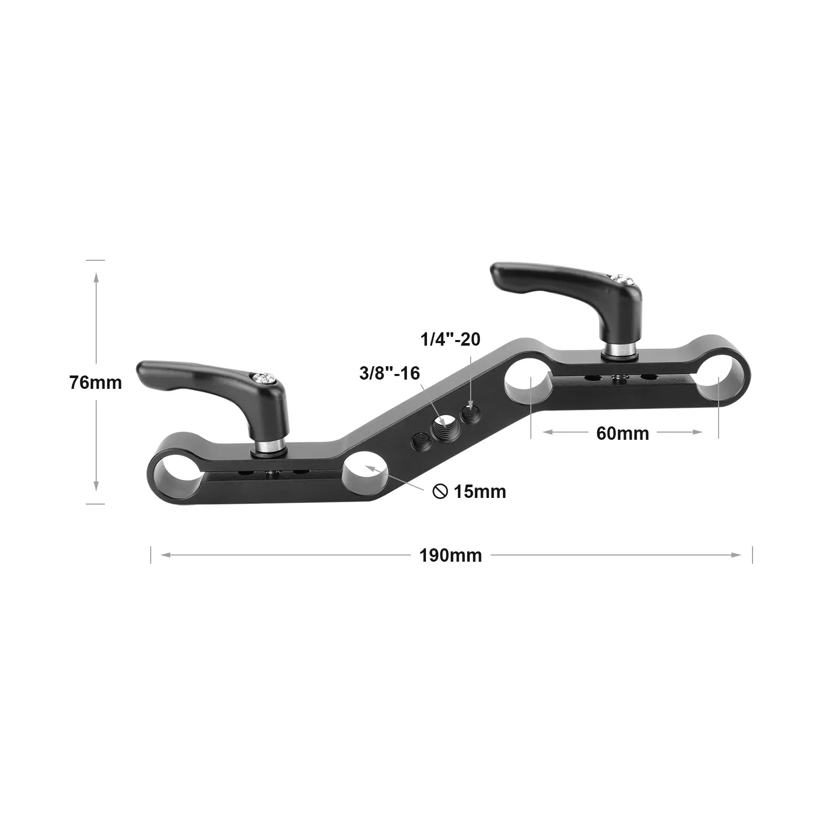 SZRIG Offset Z-Shape Railblock Clamp Bracket for 15mm Rod Support for 15mm Rail Support System Camera Accessories image 5
