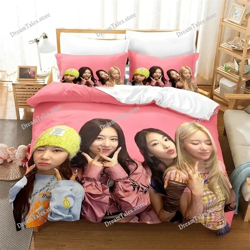 

Korea KPOP FIFTY & FIFTY Printed Bedding Set Boys Girls Twin Queen King Size Duvet Cover Pillowcase Bed Boys Adult Home Textiles