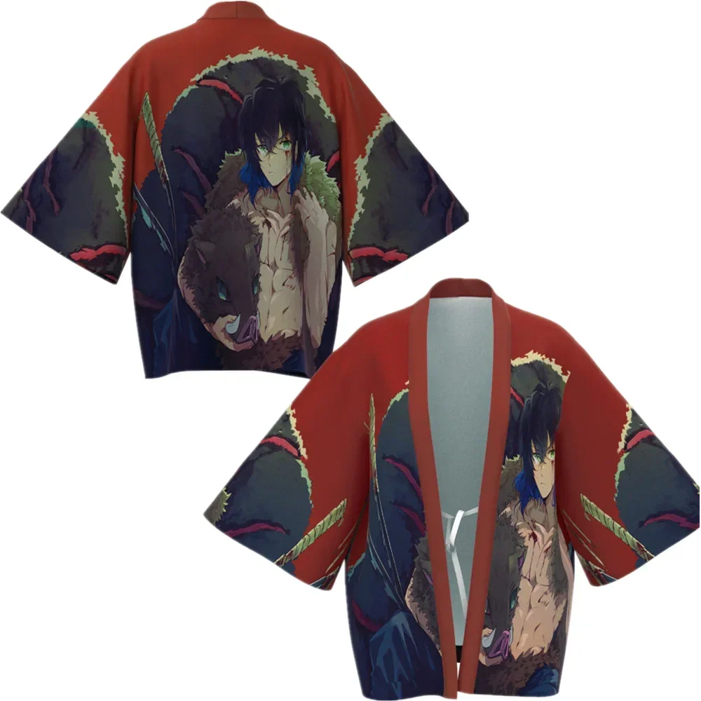 Kimetsu No Yaiba Kamado Tanjirou Cloak Tomioka Giyuu Kochou Shinobu Haori Yukata Brocade Cosplay Costume Anime Coat