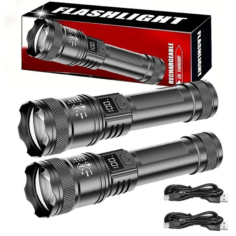 Latarka LED P50 o jasności 2000LM, taktyczna, EDC, reflektor awaryjny, teleskopowy zoom, ręczna latarka z baterią 14500/18650 — zdjęcie 2