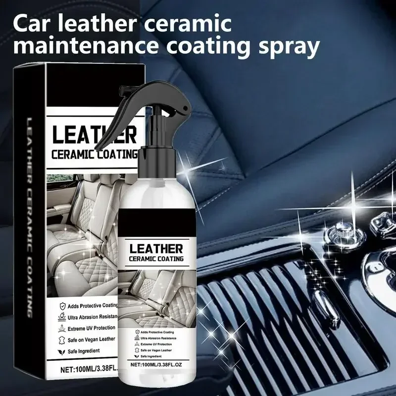 Car Leather Cleaner Multipurpose Automotive Polishing Agent 100ml Car Detailing Kit Leather Conditioner Scratch Repair Car Truck