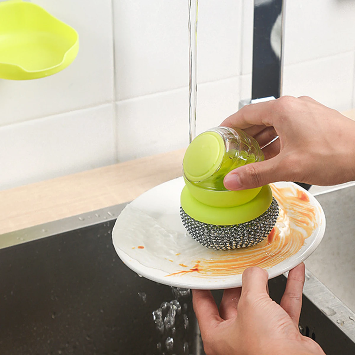 

Автоматическая щетка для очистки от загрязнений, Шариковая щетка из стальной проволоки, щетка для очистки горшка