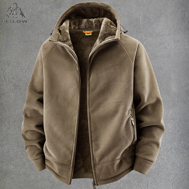 

Утепленные флисовые пальто с капюшоном, осенне-зимние куртки на флисовой подкладке, теплый модный топ, универсальные спортивные парки на открытом воздухе, мужская одежда