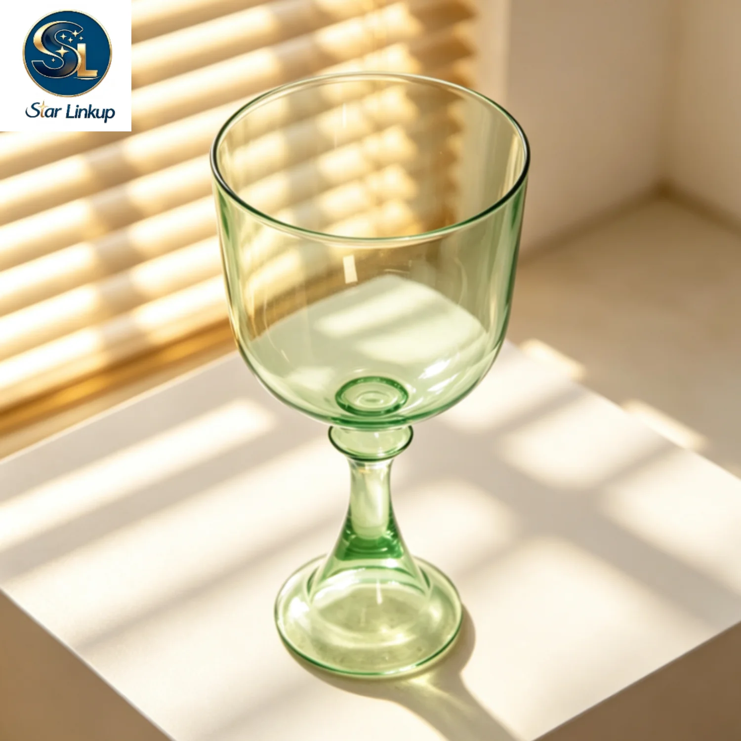STAR LINKUP 5‑6.5 Inch Green Quartz Crystal Chalice Singing Bowl 432Hz/440Hz Note Sound Healing Chakra Balancing Yoga Meditation Sound Bath Percussion Instrument With Mallet