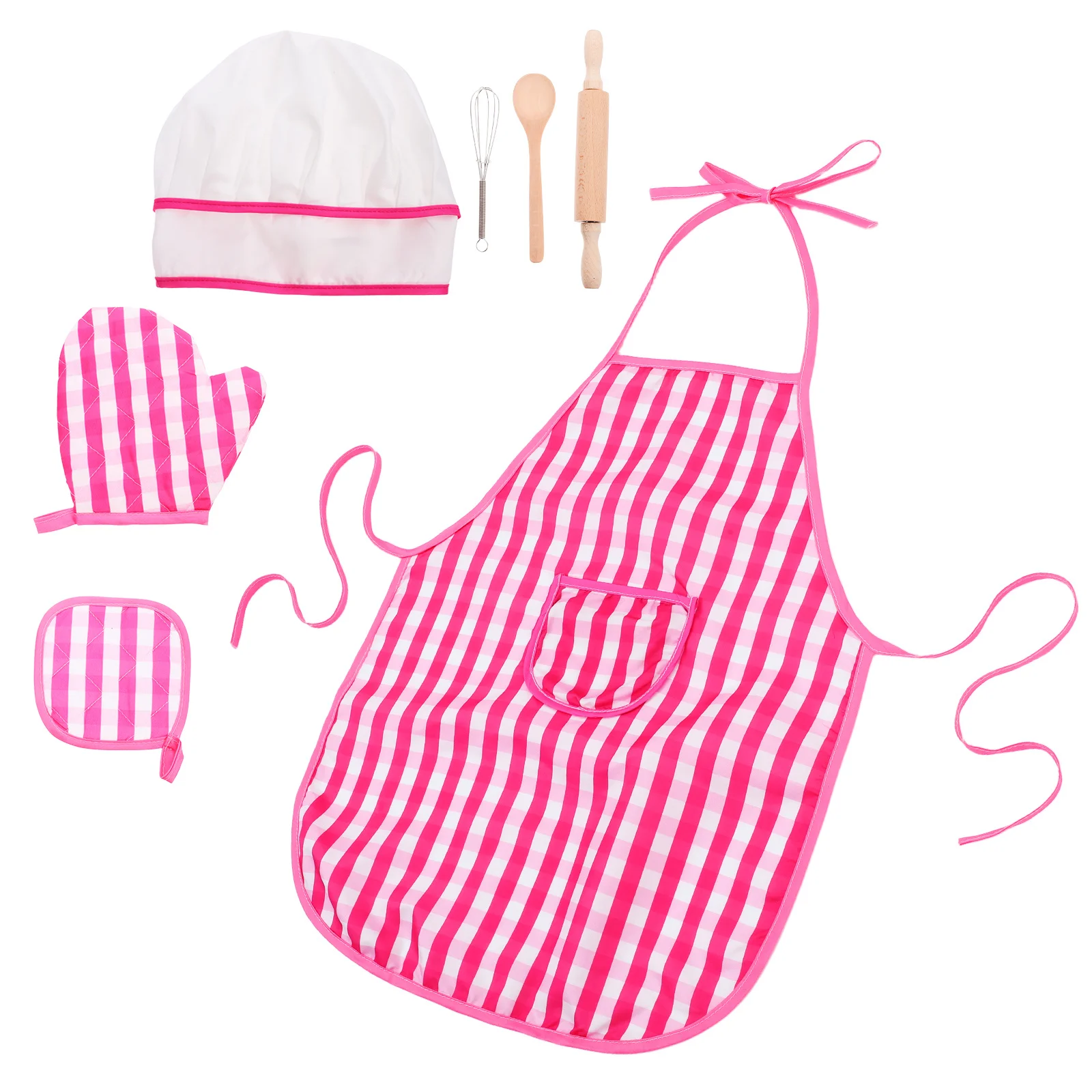 مجموعة واحدة من أدوات خبز الأطفال للفتيات، مريلة الطباخ، أدوات الطبخ للأطفال، مستلزمات خبز الحفلات، مجموعة أدوات الطبخ للأطفال #4