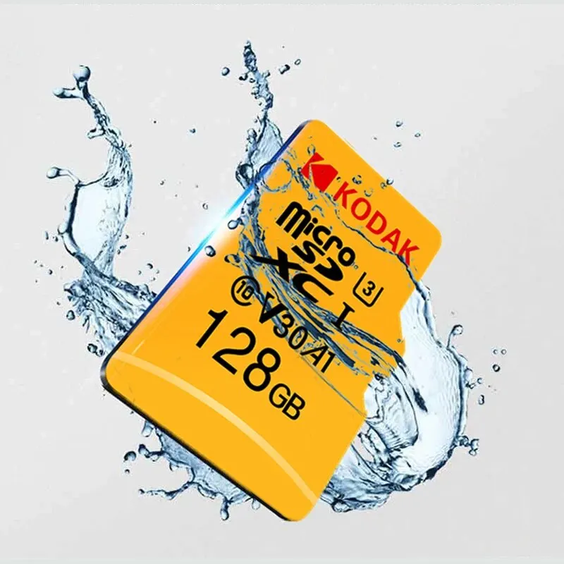 KODAK Micro SD Card Memory Card Class 10 128GB 4K High Speed Cartao De Memoria Flash Memory TF Mecard C10