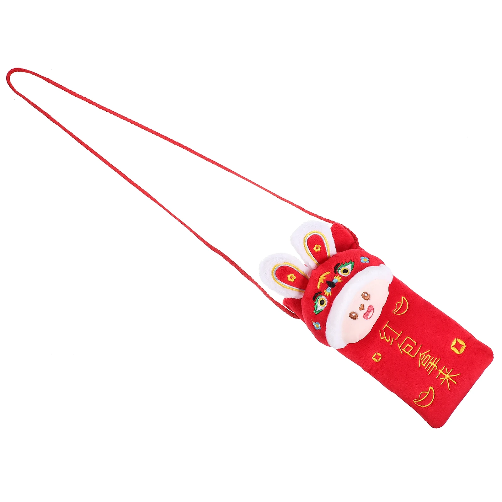 

Lunar New Year Rabbit Red Envelopes Lucky Packets Traditional Chinese Style Yellow Rabbit Money Envelope Cross Body Bag Sturdy