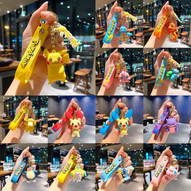 pokemon-modelo-chaveiro-pikachu-psyduck-figura-pingente-snorlax-eevee-mochila-pingente-decoracao-animacao-brinquedo-presente-de-aniversario