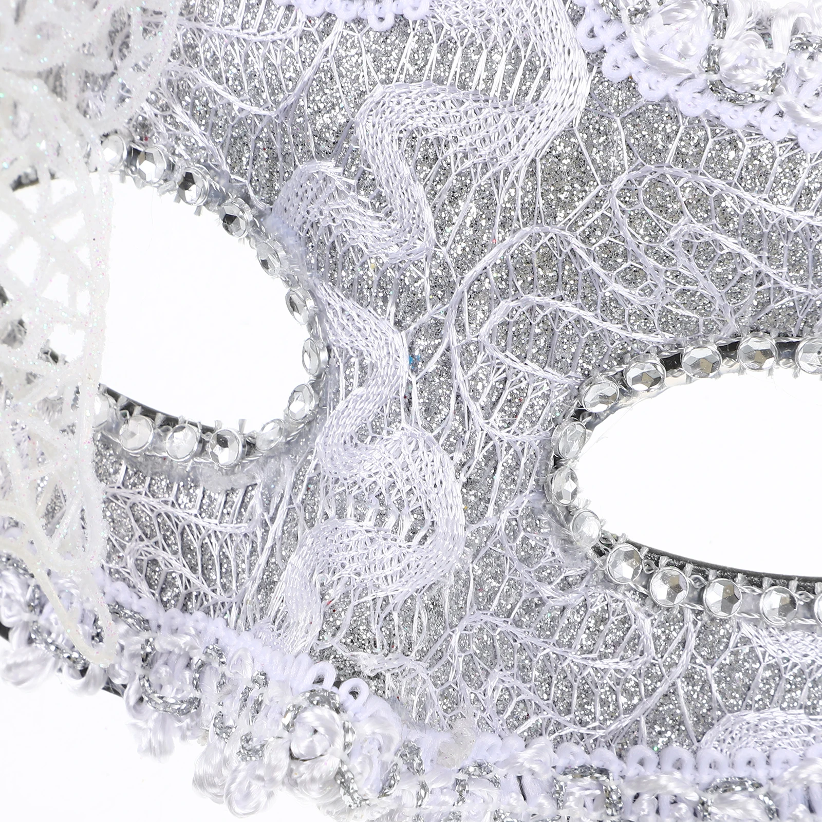 

Masquerade Ball Half Face Party For Women Men Lace Plastic Mask Black Ribbon Band Adjustable One Size Fits Most