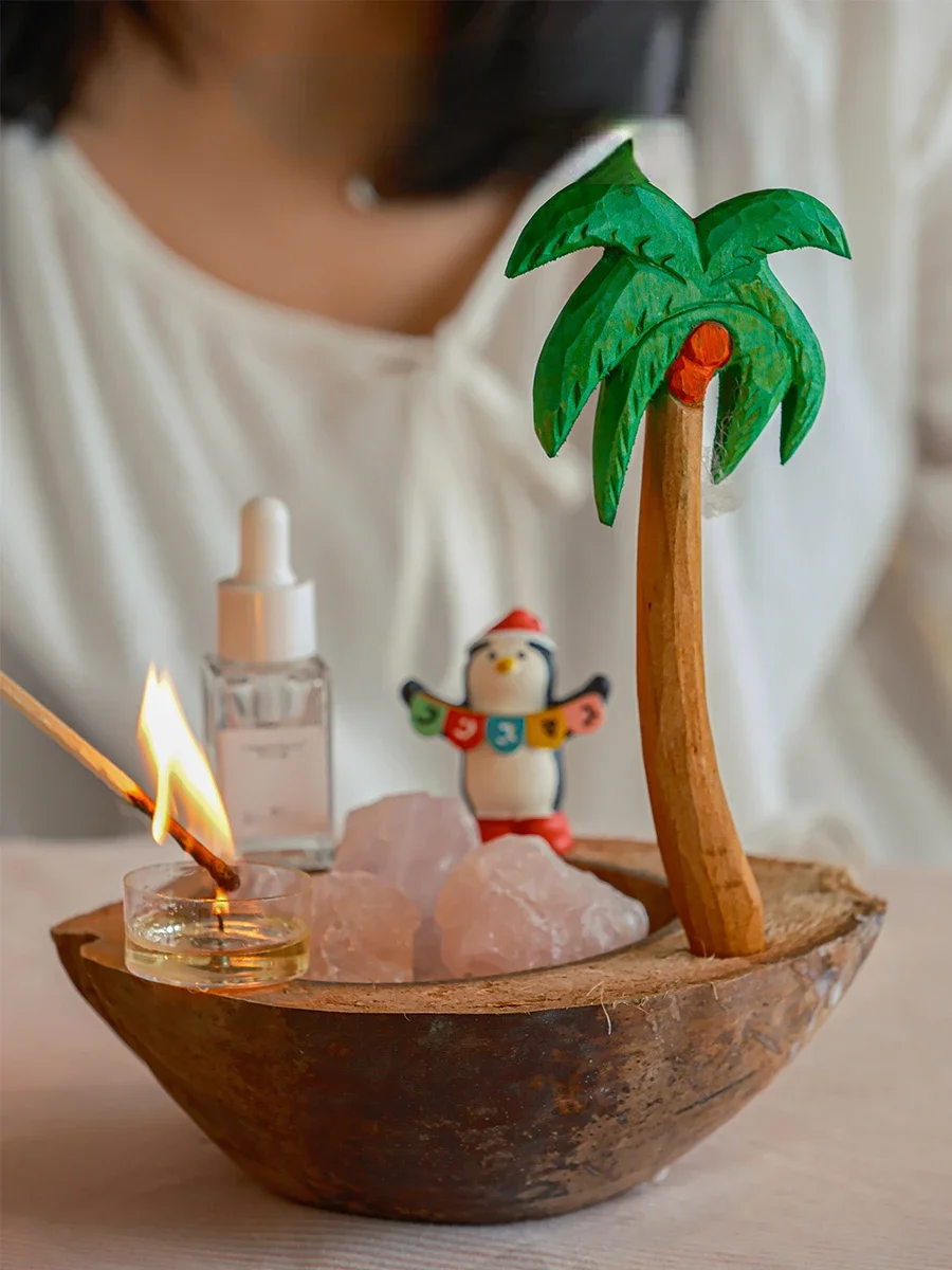 Coconut Tree Aromatherapy Student Birthday Gift Diffuser Stone No Fire