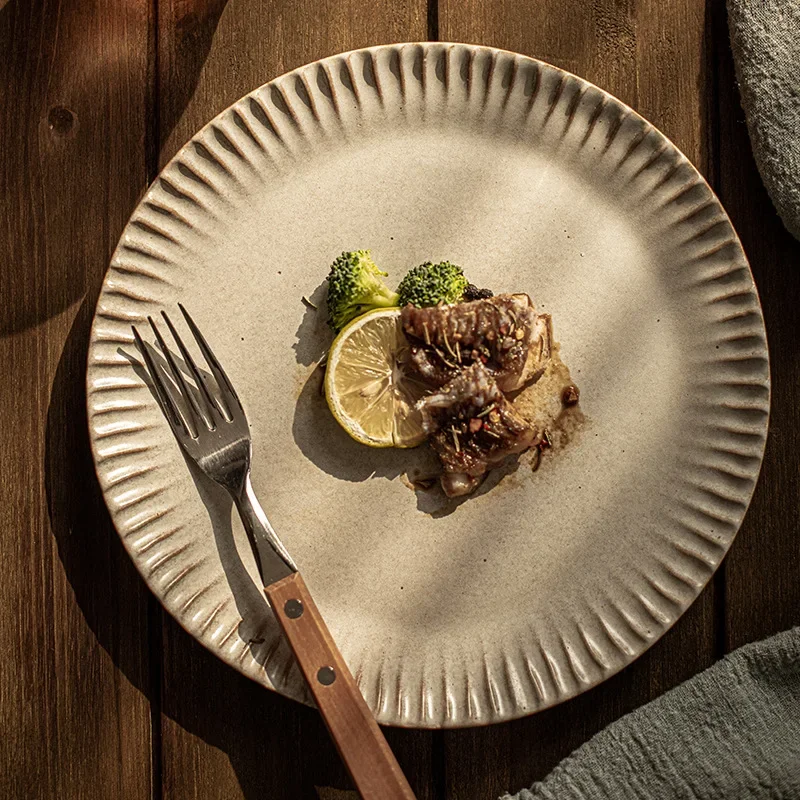 

Retro Style Homestay Steak Western Restaurant Pasta Dessert Plate