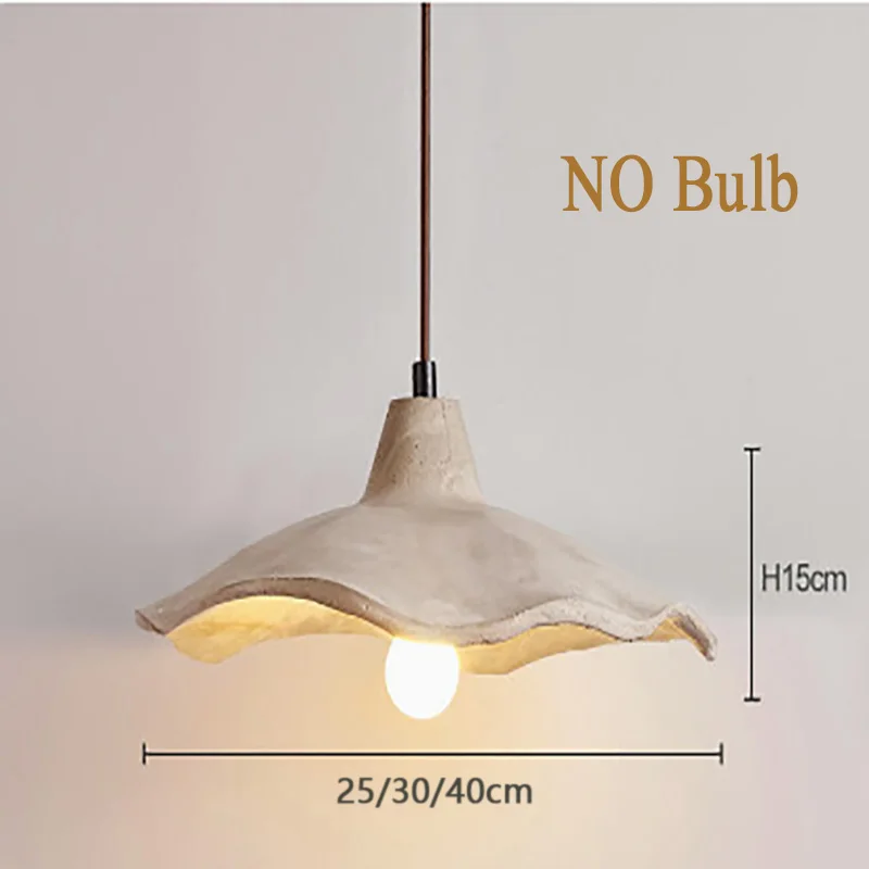 Żyrandol z materiału cementowego, nowoczesna szara lampa wisząca, dekoracja do jadalni, sypialni, przy łóżku, restauracji, baru, hotelu, domu, lampa wisząca. — 2
