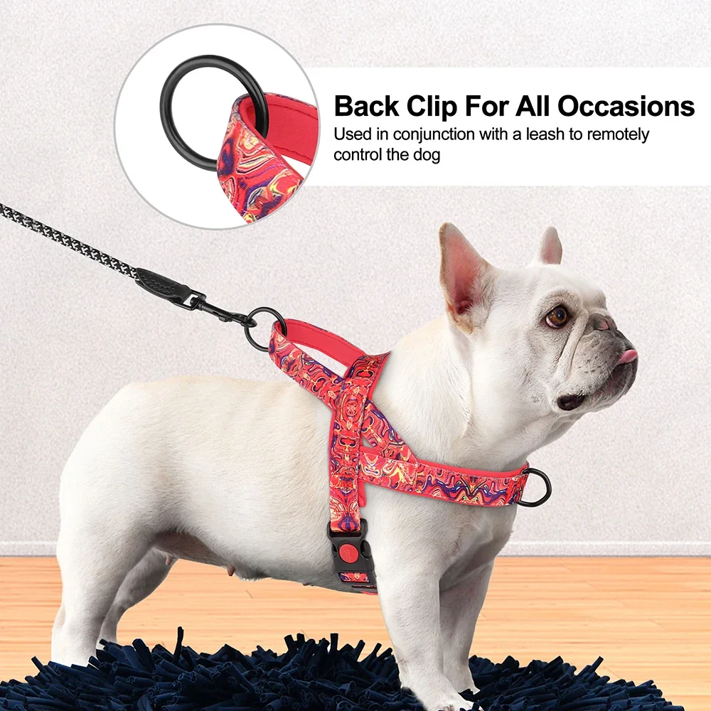 1pcs Nylon Dog Harness No Pull Strong Dog Harnesses Adjustable Pet Walking Training Vest For Small Medium Large Dogs Bulldog