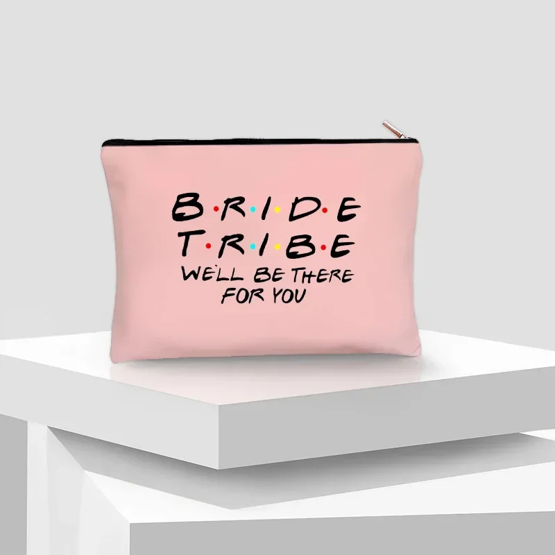 Bride Tribe tas hadiah untuk Anda, Lipstik pengantin wanita untuk pernikahan, kuas Makeup, kotak perhiasan, kantong penyimpanan Toilet, dompet kecil