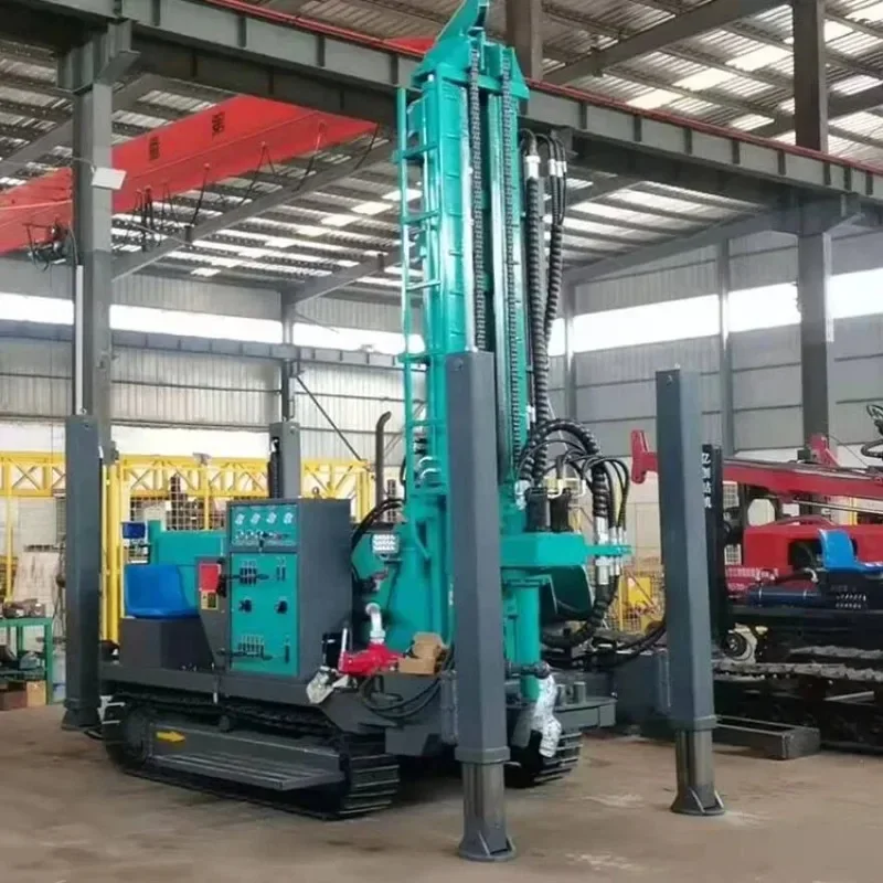 Hydraulic Water Well Drilling Rig Depth 600 Meter Crawler Pneumatic Rotary Water Well Drilling Rig Machine Africa