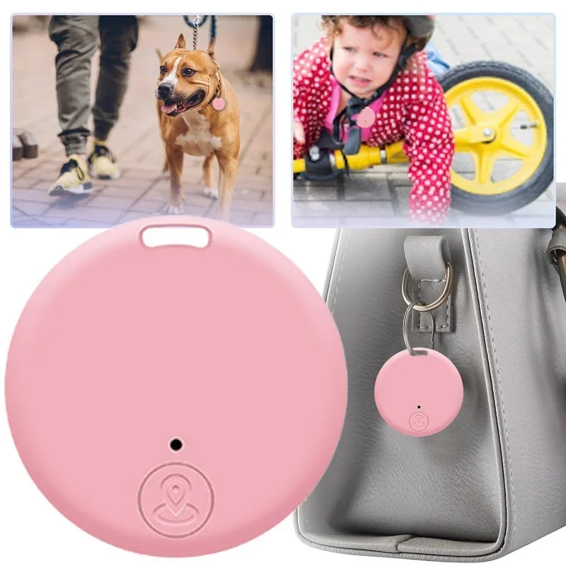 Cat Dog GPS Bluetooth 5.0 Tracker Anti-Lost Device Round Anti-Lost Device Pet Kids Bag Wallet Tracking Smart Finder Locator