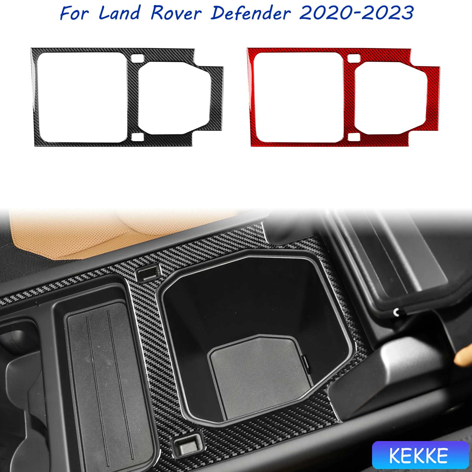 

For Land Rover Defender 2020-2023 Auto Central control storage panel Trim Sticker Carbon Fiber Decoration Interior Accessories