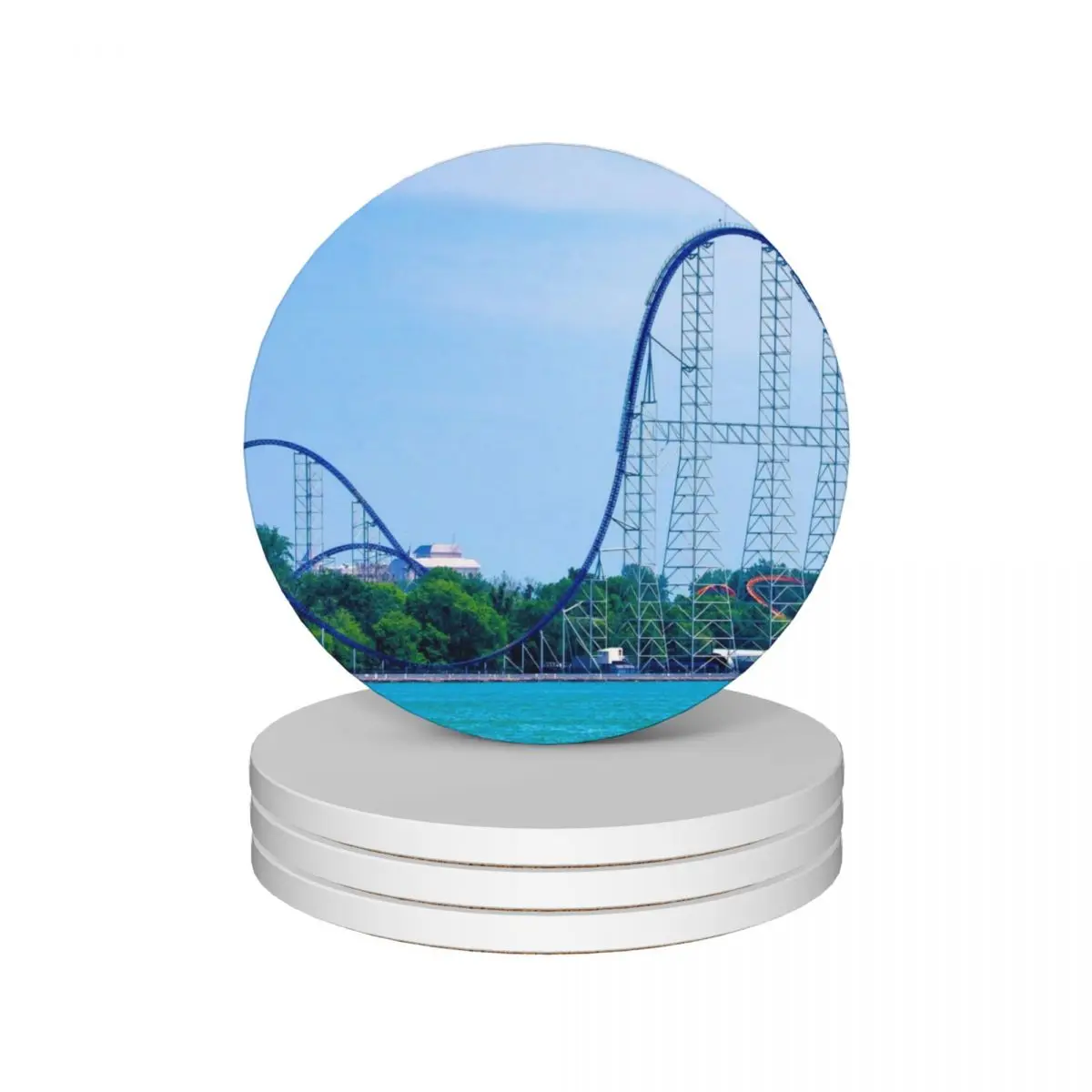 

Millennium Force - The Icon Ceramic Coasters (Set of 4) ceramic set cute Coasters