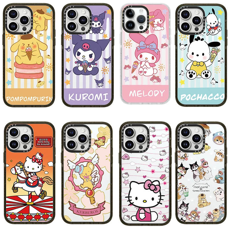 Sanrio Character Mofusand Phone Case for iPhone 12 13 14 15 16 Pro Max Plus Japan Anime Cerberus Sakura Acrylic Cover Funda