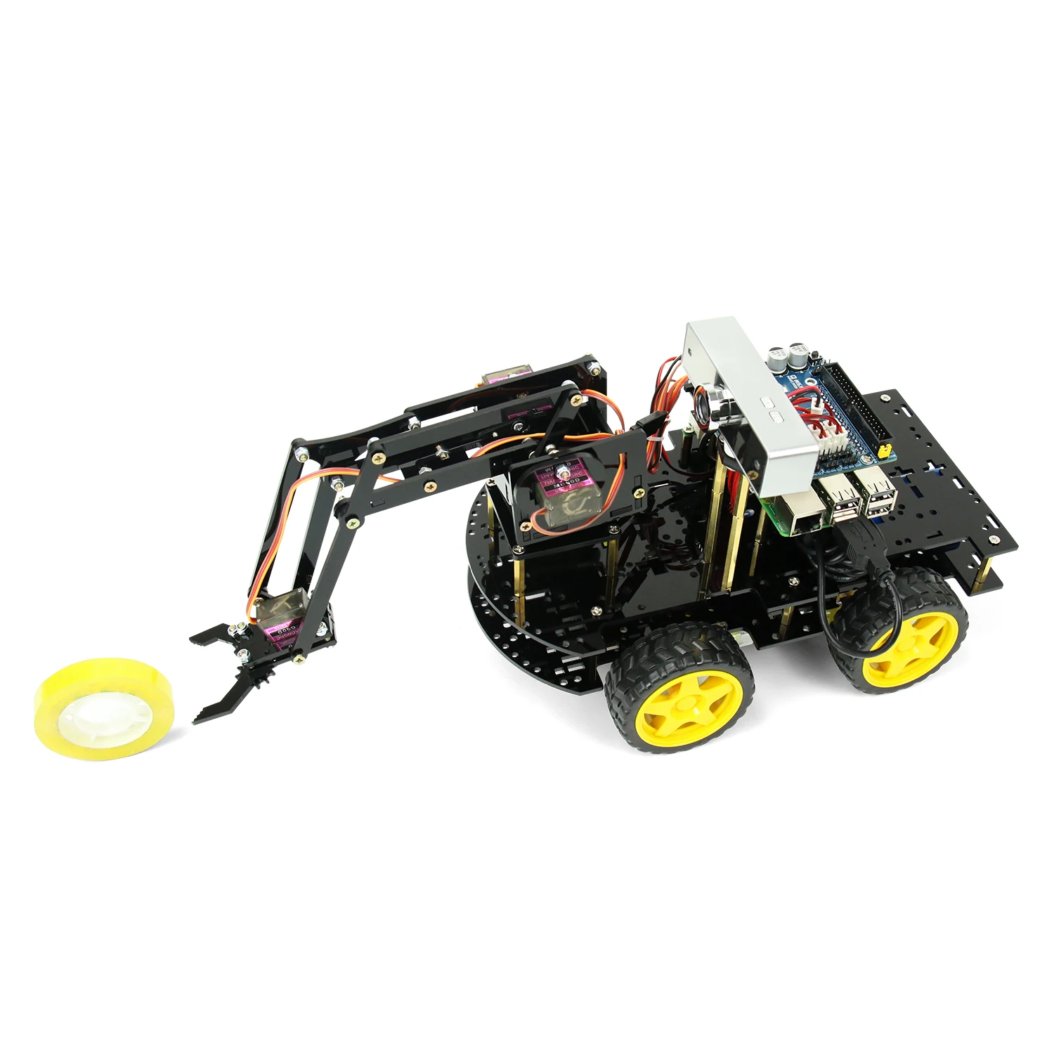 Raspberry Pi 4 B raspberry pi robotic arm car WiFi bluetooth programming robot