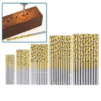 50pcs/set Titanium Coated Drill Bits HSS High Speed Steel Drill Bits Set Tool High Quality Power Tools 1/1.5/2/2.5/3mm