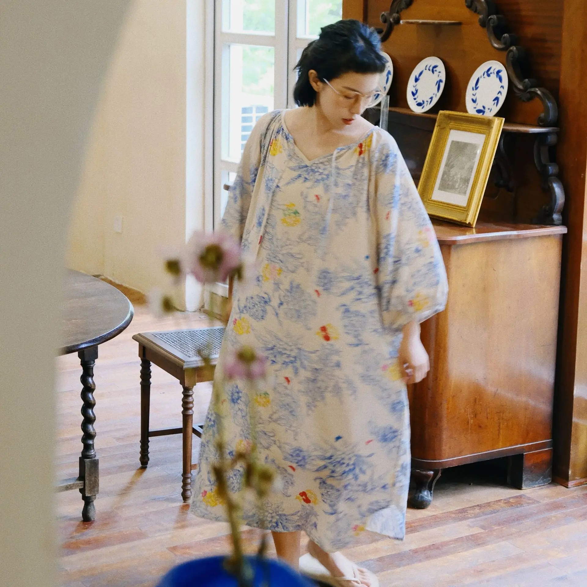 

2026 New Comfortable Long Dress Summer Nightdress Pajamas Women Can Wear Outside