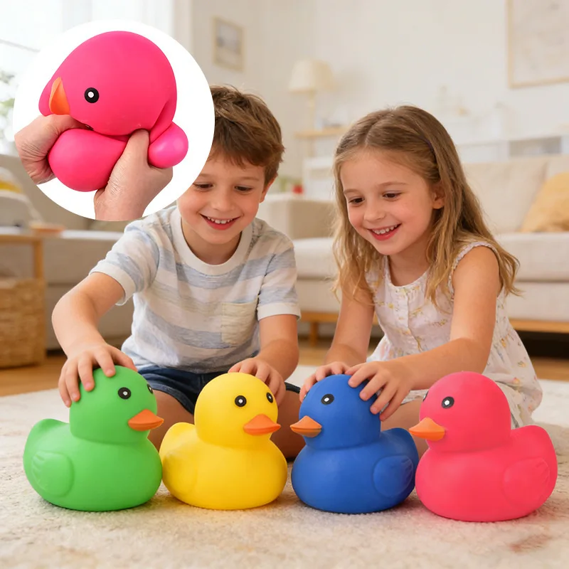 2026 New Large TPR Stress Relief Duck Pinch Cartoon Stress Relief Toy Soft Rubber Release Creativity Slow Rebound