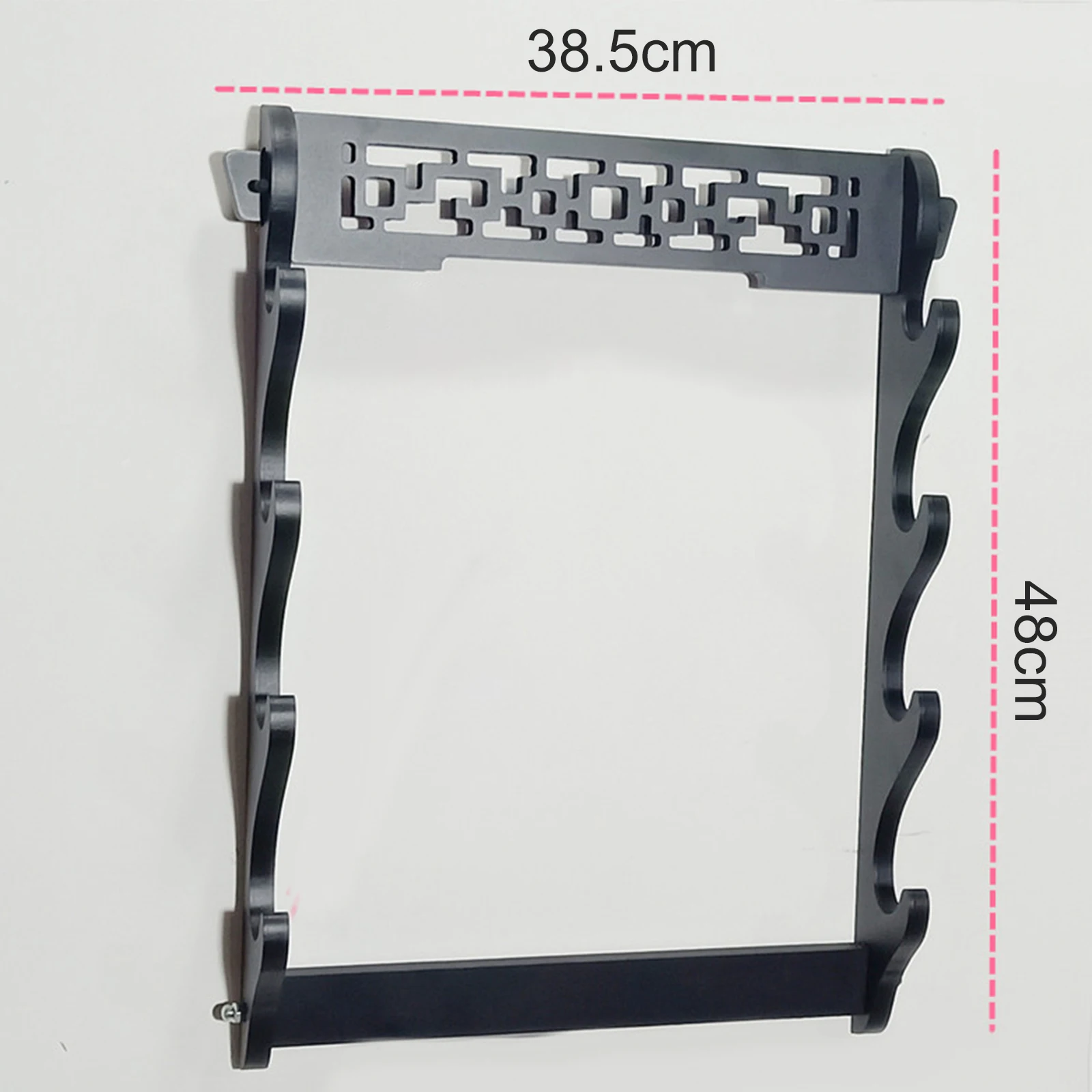 Soporte De Pared Para Katana De 2 Niveles – ABS Negro, Diseño Tridimensional Para Wakizashi Y Espadas De Colección
