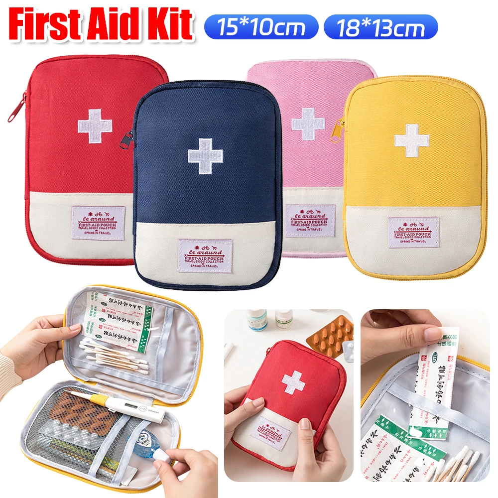 

First Aid Kit Pouch Home Medicine Storage Bag Suitable For Outdoor Travel Medical Bag Home Rescue Emergency Survival Kit