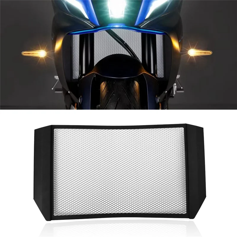 AS57-دراجات نارية شبكة المبرد النفط برودة حامي لياماها YZFR9 الدراجات النارية المبرد الحرس الدراجات النارية الملحقات #3