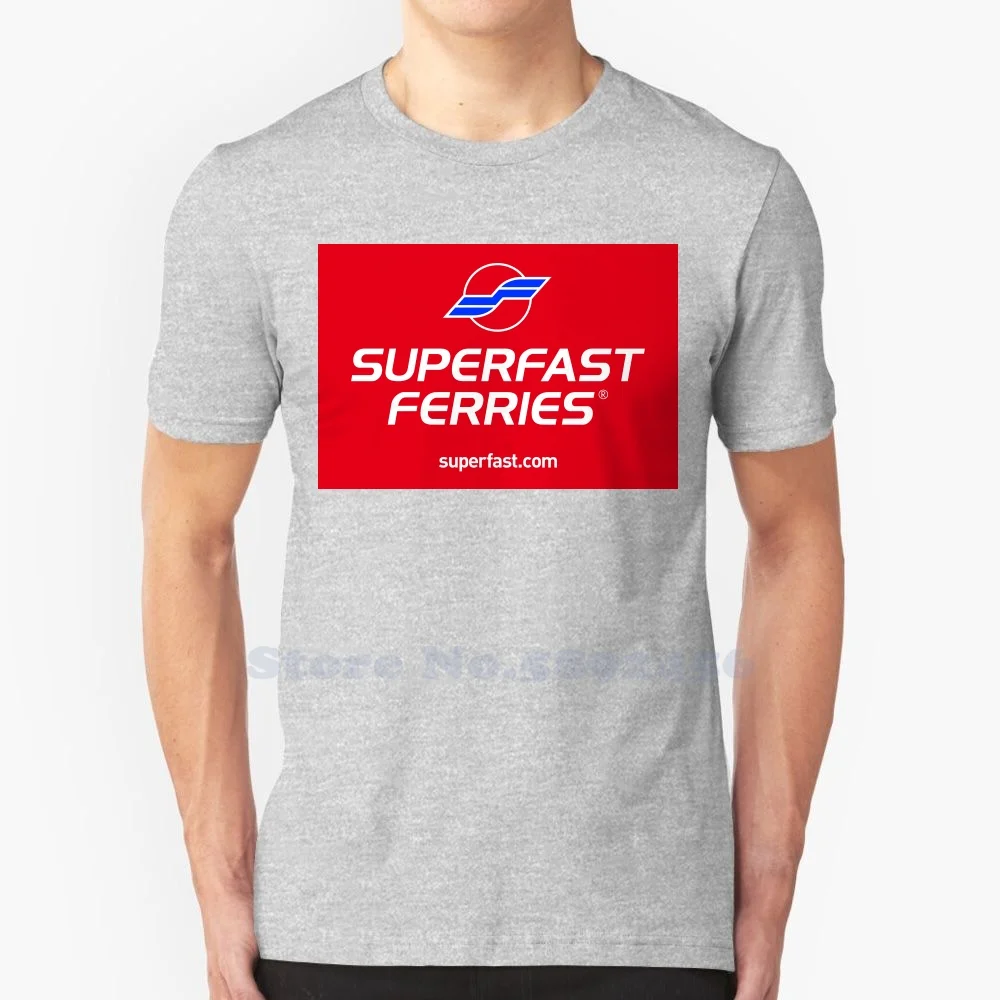 Superfast Ferries Unisex Clothing Streetwear Printed Brand Logo 100% Cotton T Shirt Graphic Tee