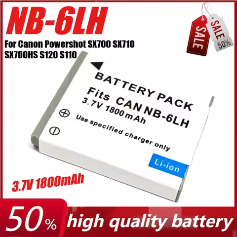 3.7V 1800mAh NB-6LH Battery+USB Charger for Canon Powershot SX700 SX710 SX700HS S120 S110 SX170 IS S200 280HS S95 SX530 SX270HS
