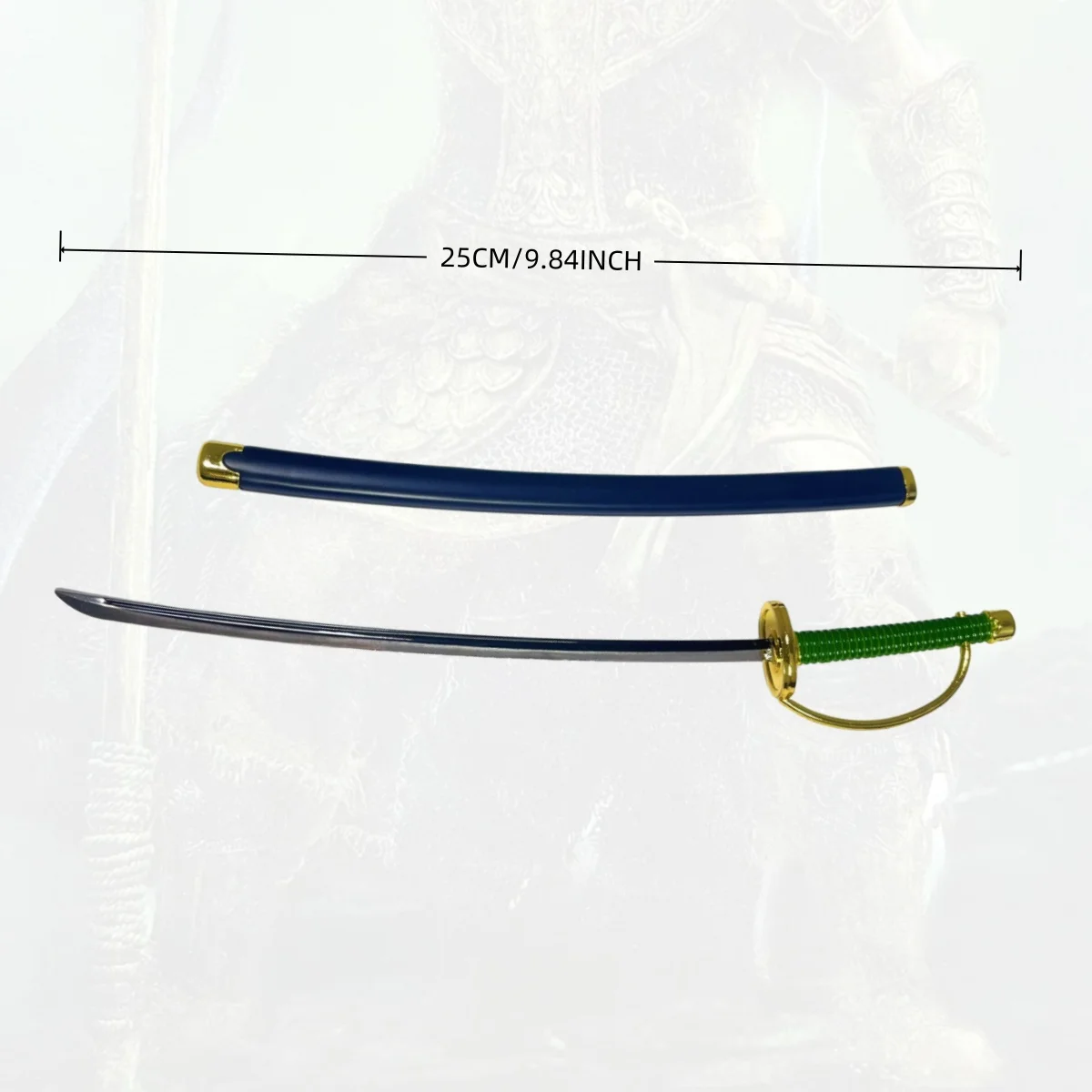 Espada de metal katana de 9.8 polegadas, sabre samurai original, faca ninja zoro japonês katana sabre, acessórios de cosplay, brinquedo adereço