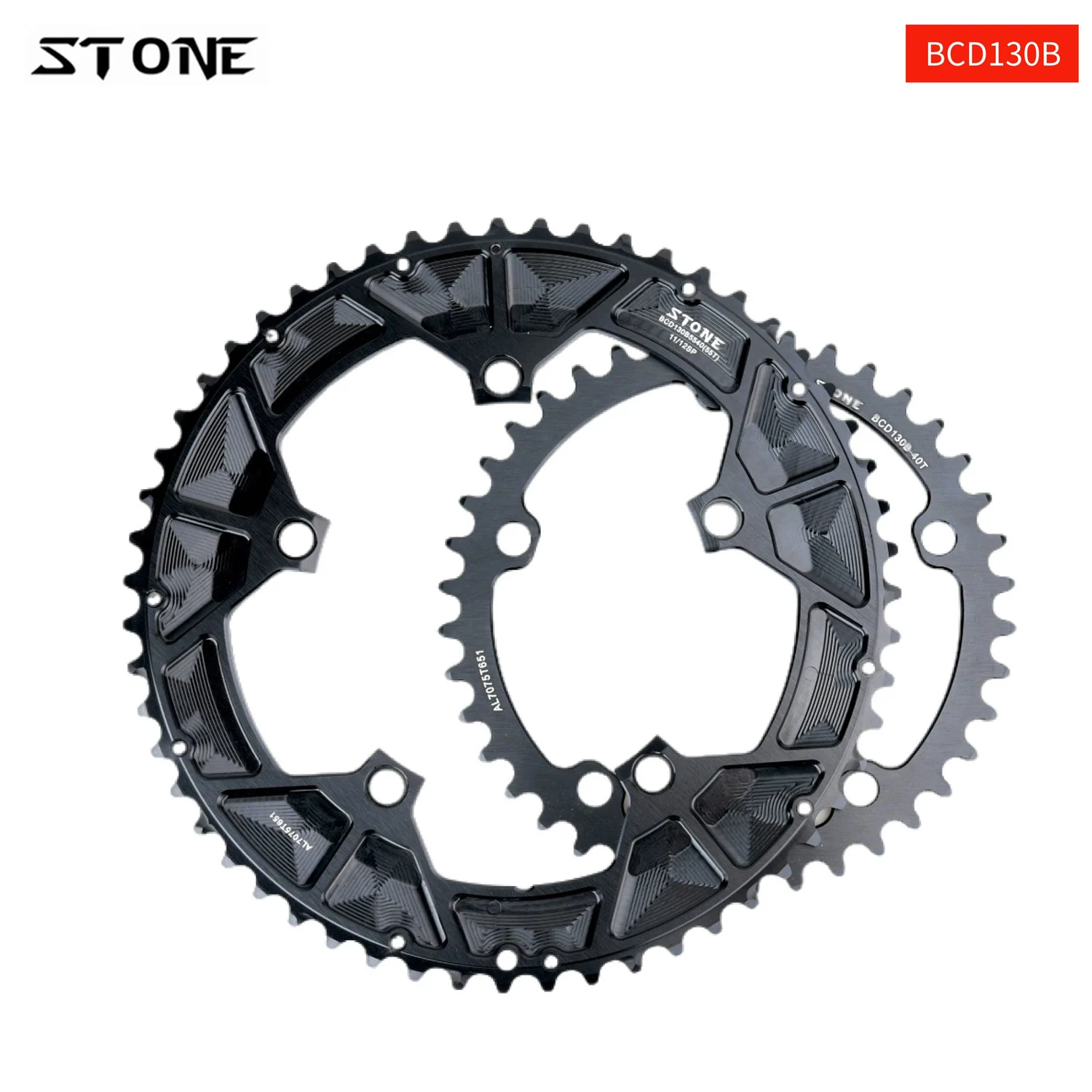 STONE Double Chainring BCD130 130mm 5 Arms for Rotor Eston Road Folding Minivelo Bikes Cranks Super Chain Ring