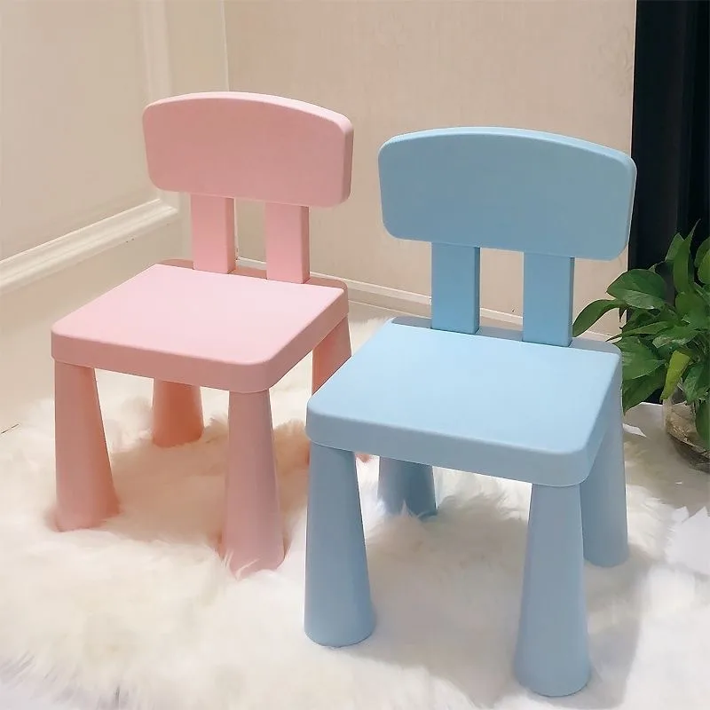 كرسي كرتوني بلاستيكي متين مع مسند ظهر، مكتب دراسة خفيف الوزن ومريح، مناسب للمنزل والمدرسة،