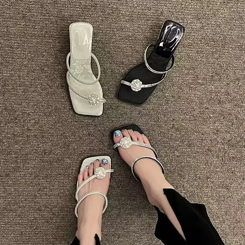 

Stylish women's sandals Outdoor crystal open-toe shoes Thick with elegant comfortable slippers beach men women's slipperssandals