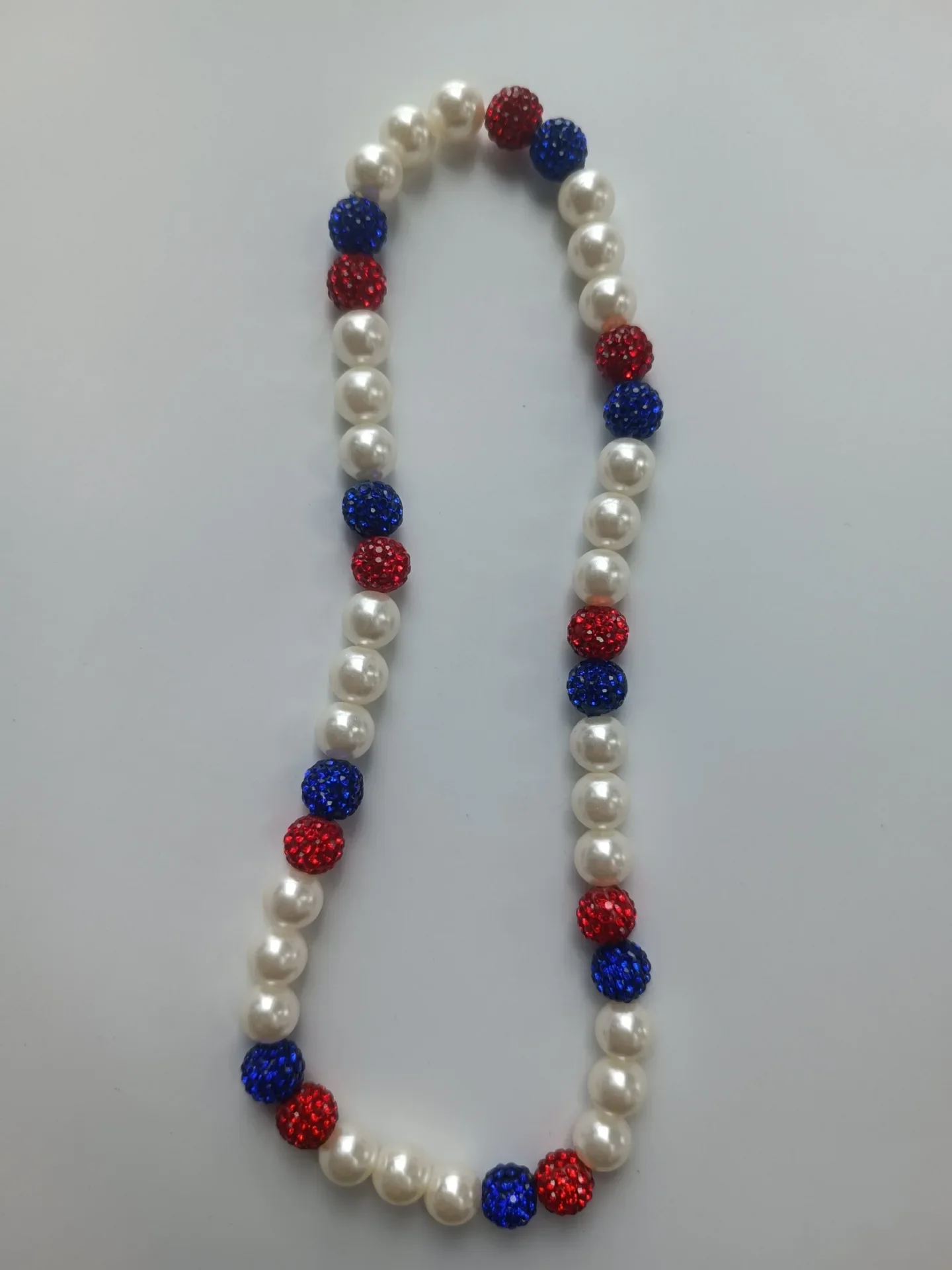 1pcs 10mm Plastic pearl Baseball Necklace for Men Bling Beaded Necklace baseball Players Lovers Inspired Jewelry n3