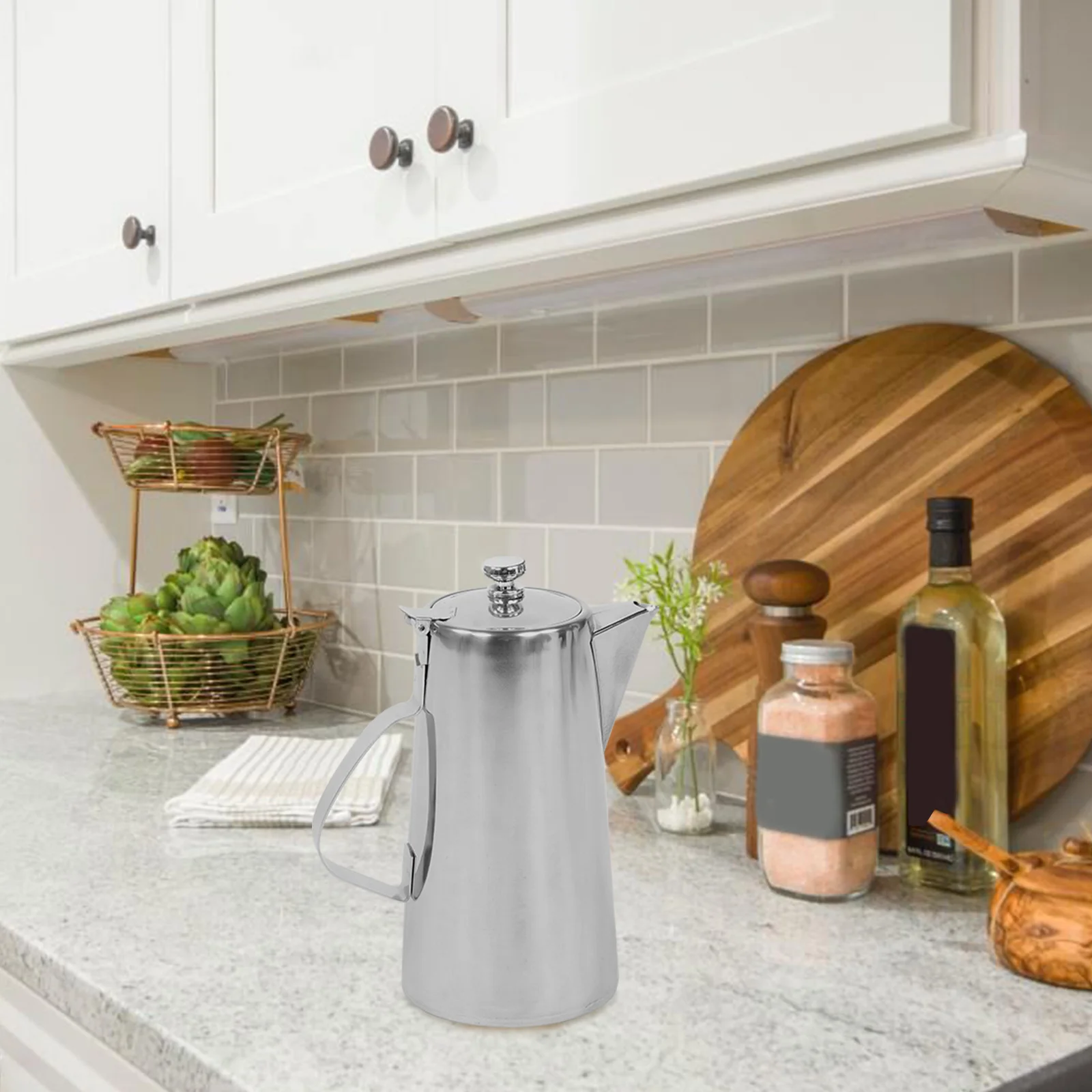 

Stainless Steel Retro Water Oil Pot Household Teakettle Cool Thickened Kitchenware Stainless Steel Kettle Storage Bottle