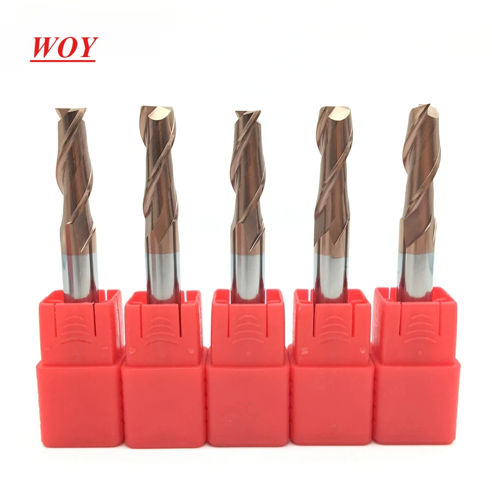 WOY 7mm 15mm 17mm 19mm 2Flutes HRC55 End mill  Tungsten Steel Soild Carbide Endmills cutting tool CNC maching